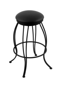 3000 Georgian 30" Swivel Bar Stool with Black Wrinkle Finish and Black Vinyl Seat