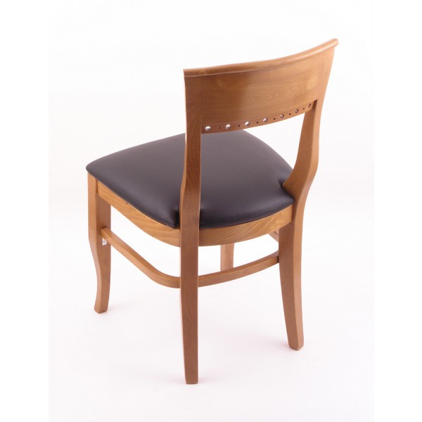 Hampton 18 3160 Dining Room Chair Medium Finish And Vinyl Seat