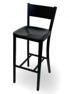 Dani Outdoor Black Aluminum Bar Stool